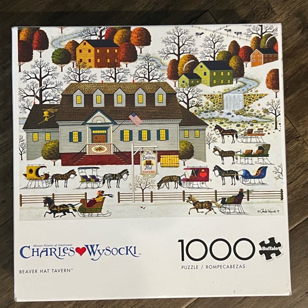 NEW Charles Wysocki 1000 piece puzzle Beaver Hat Tavern 🧩